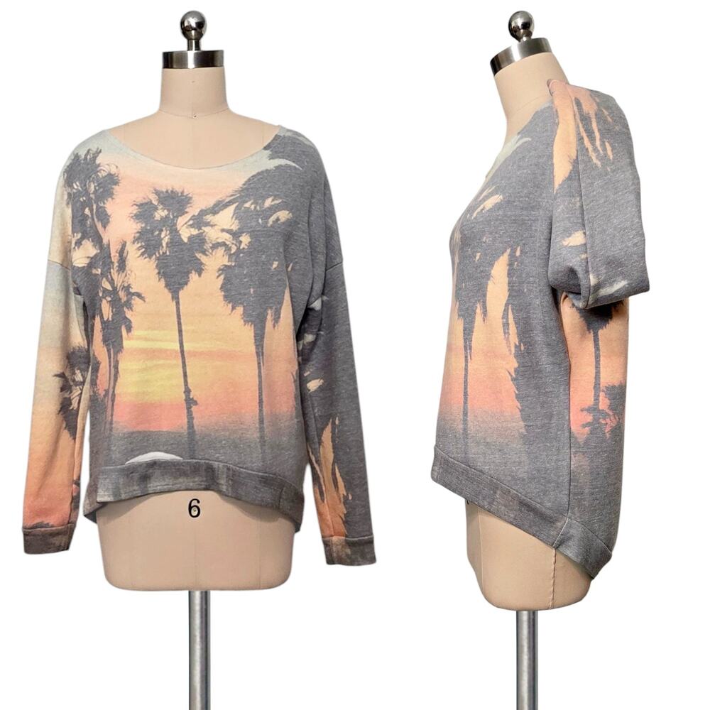 Soft 35MM Millimeter Soft Tropical Fade Print Sweatshirt Shirt Top Small S